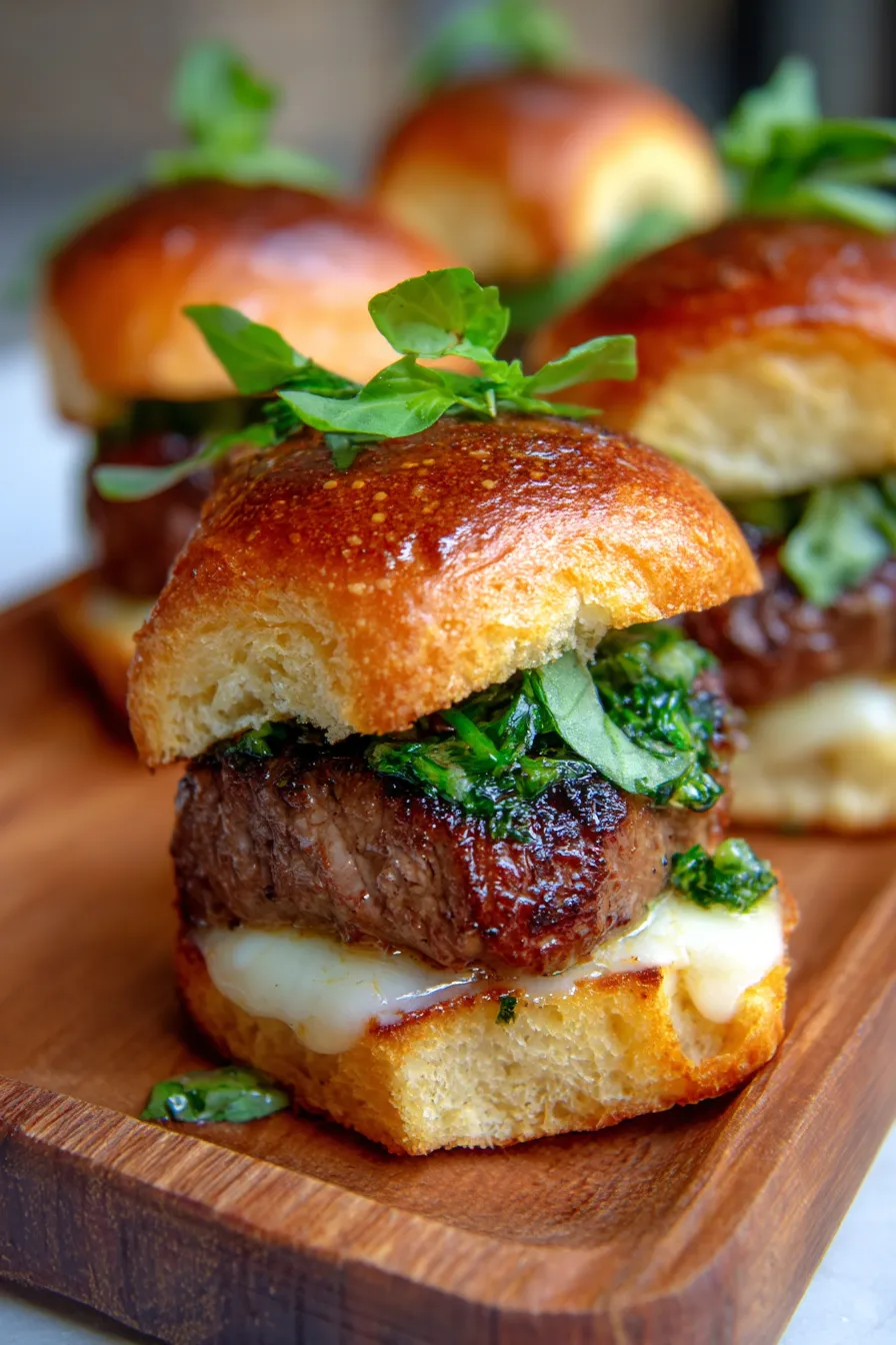 Cowboy Butter Steak Sliders-texture-closeup