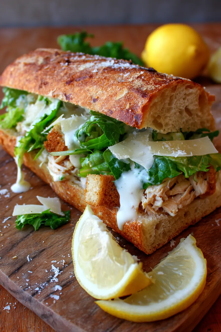 Creamy Chicken Caesar Sandwich-cross-section-texture
