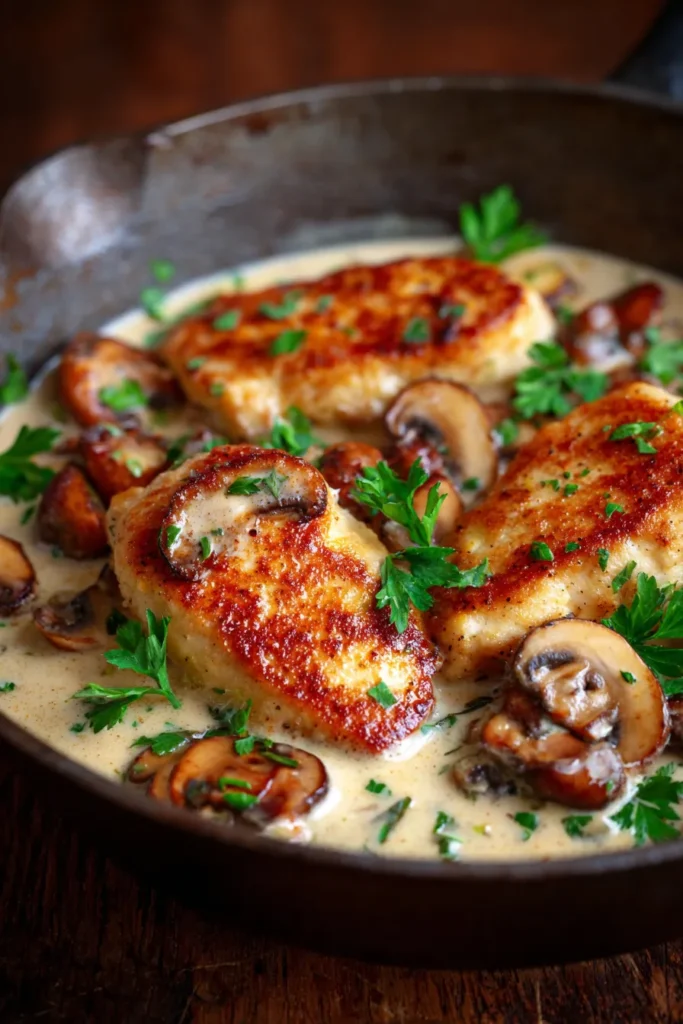 Creamy Mushroom Chicken Skillet Dinner – Easy Comfort Food