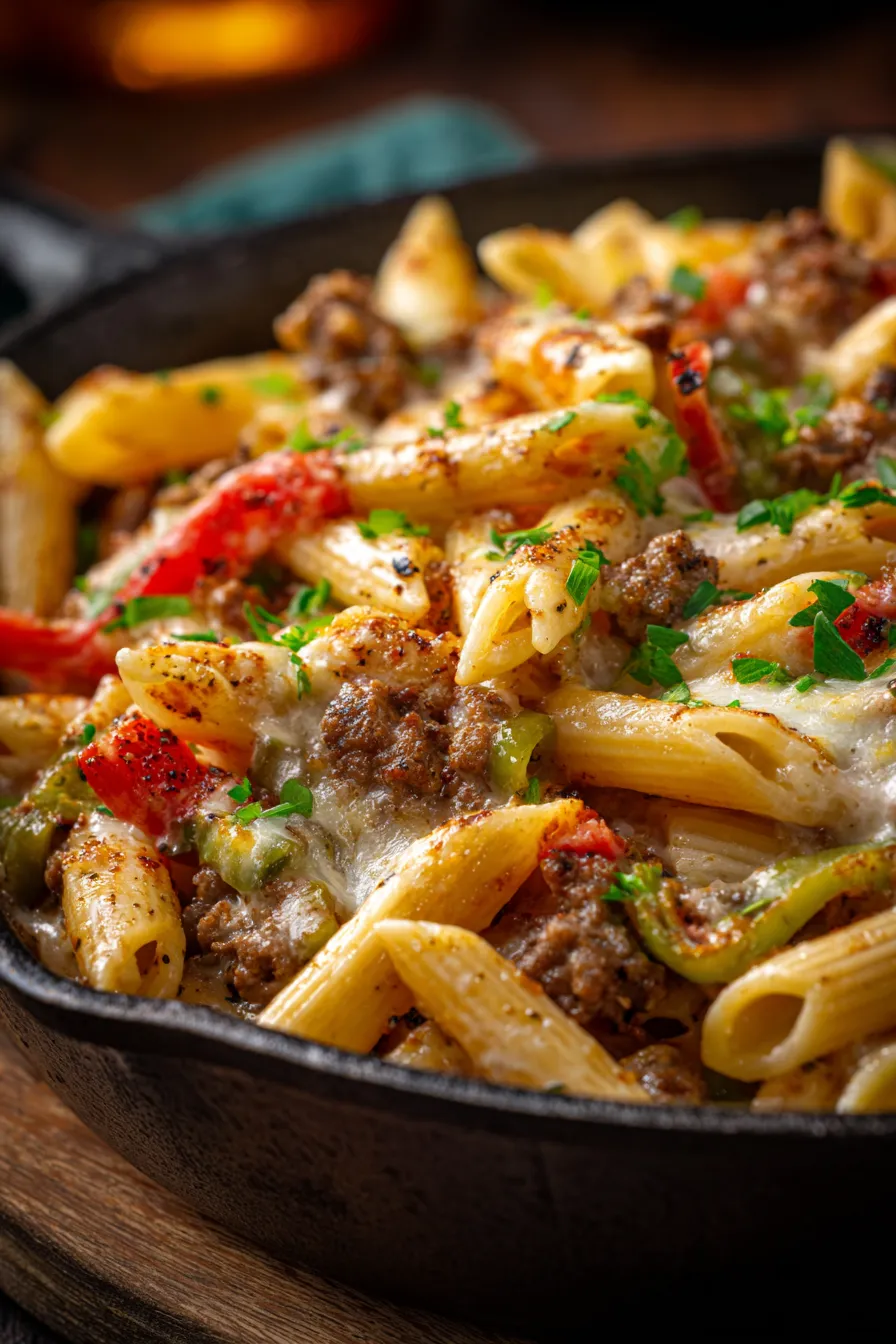 creamy pasta dish close-up