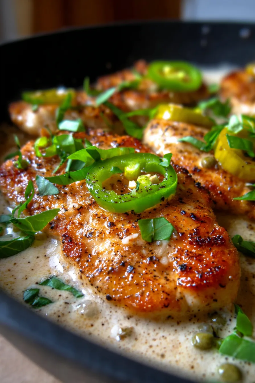 Creamy Pepperoncini Chicken Skillet-ingredients-fresh
