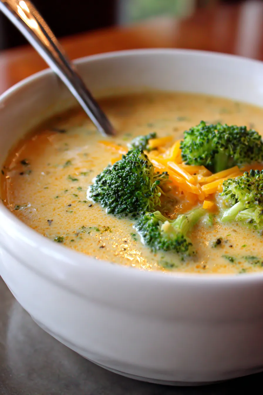 creamy soup texture close up