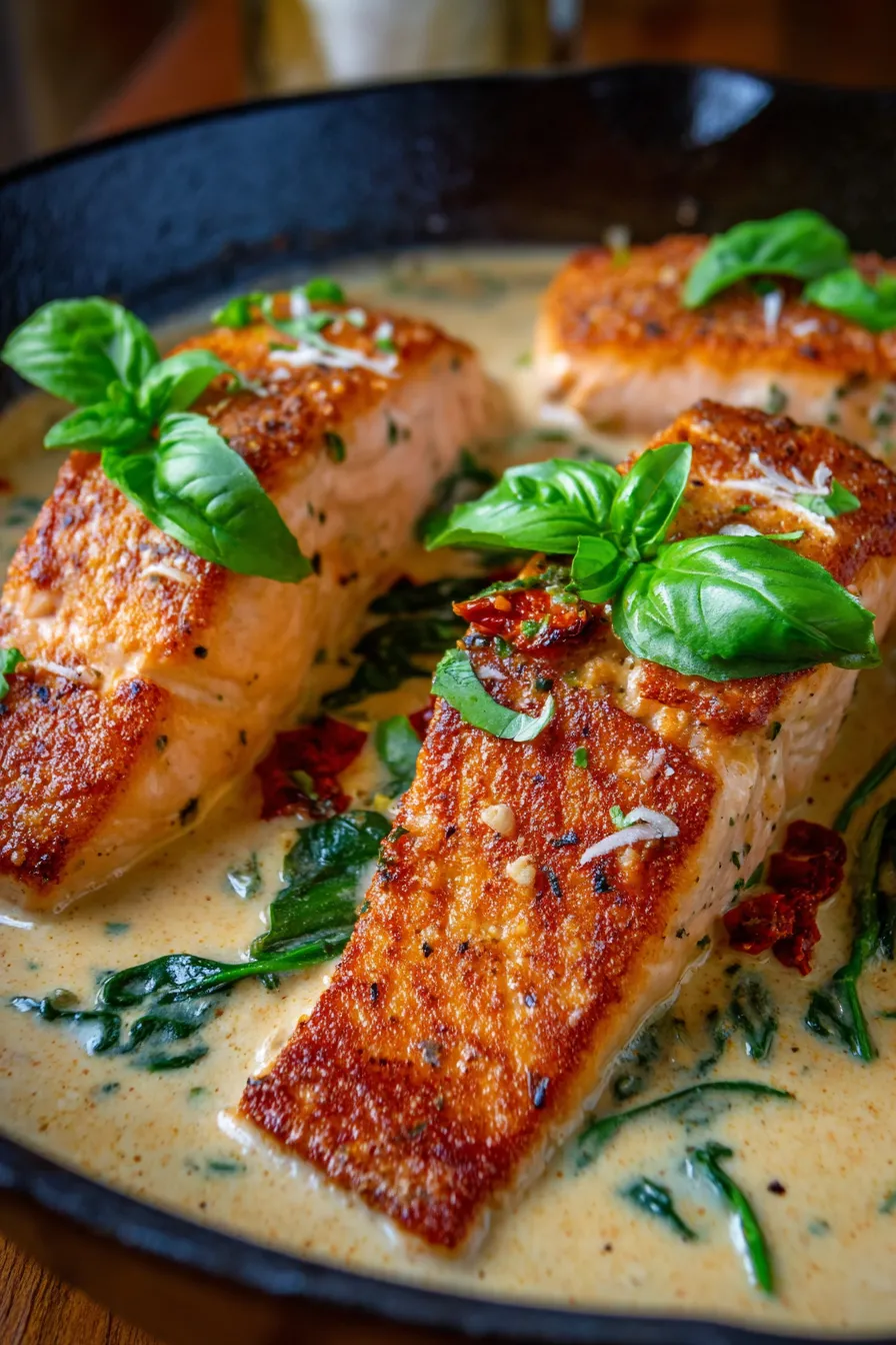Creamy Tuscan Salmon Skillet-ingredients-fresh