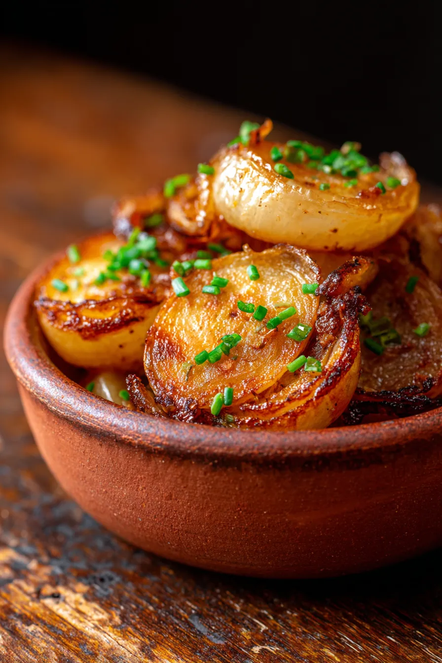 Crispy Air Fryer Onions-serving-bowl-closeup