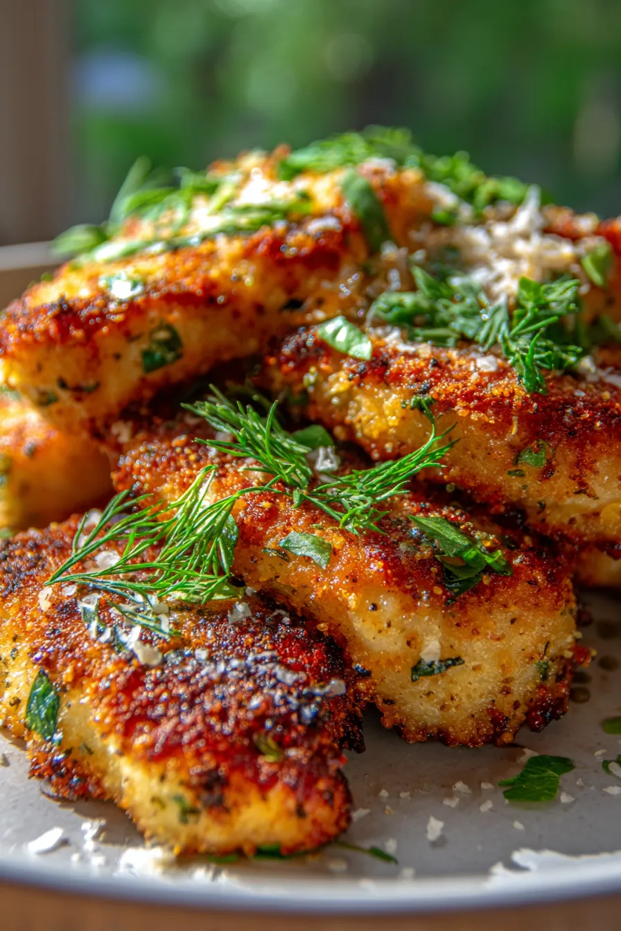 Crispy Dill Pickle Parmesan Chicken-plate-dinner setting