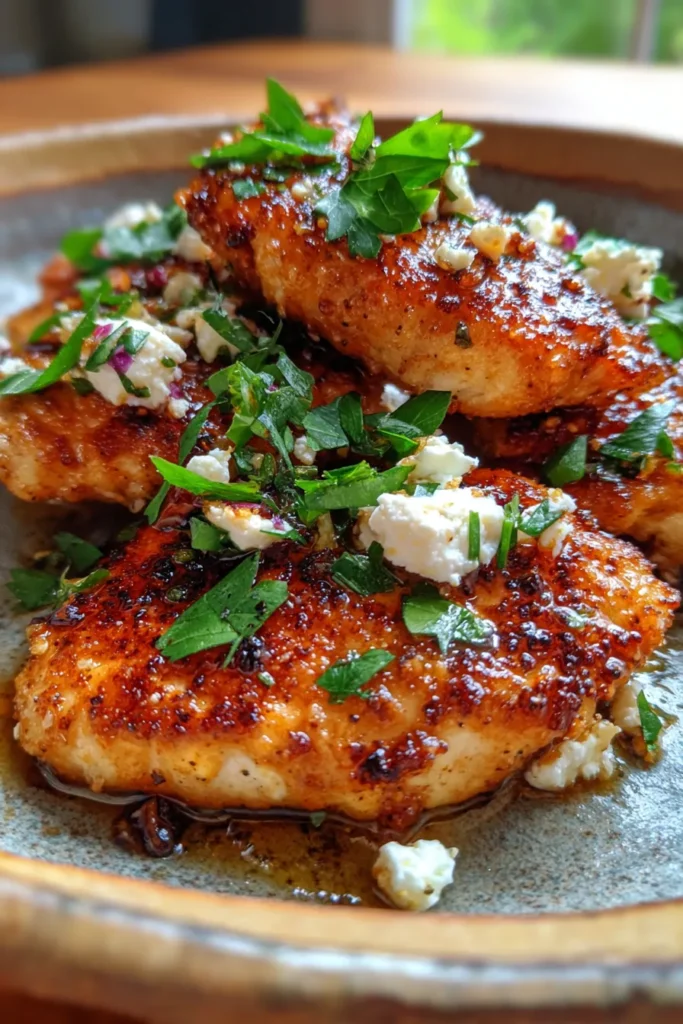 Crispy Hot Honey Feta Chicken (Sweet & Spicy Perfection!)