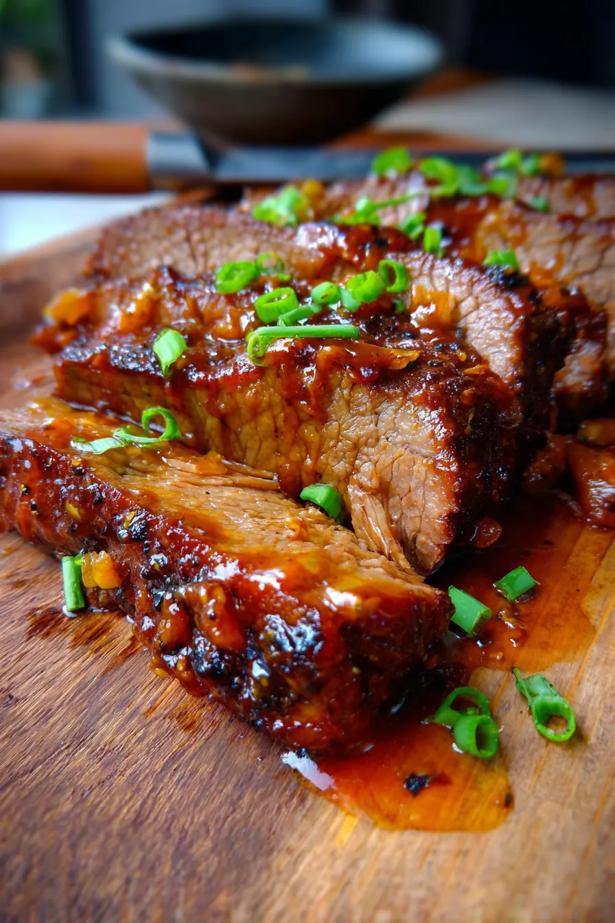 Crockpot BBQ Beef Brisket-sandwich-serving