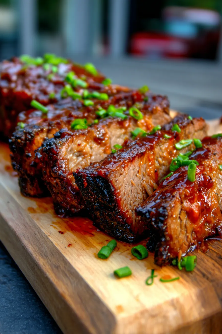 Crockpot BBQ Beef Brisket-sauce-closeup