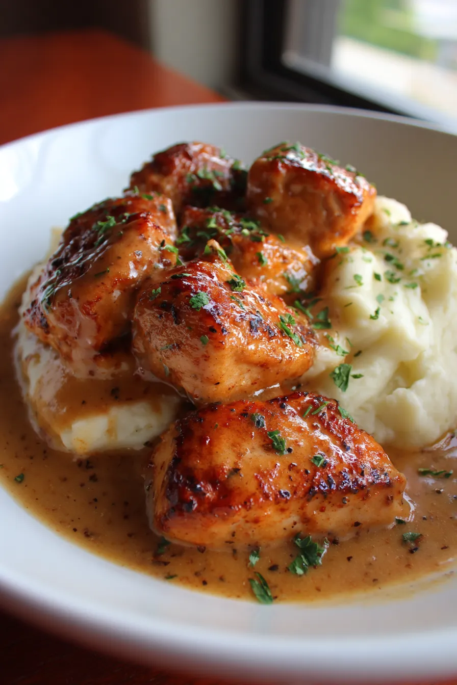 Crockpot Chicken and Gravy (Classic Comfort Meal)-chicken pieces-tender texture