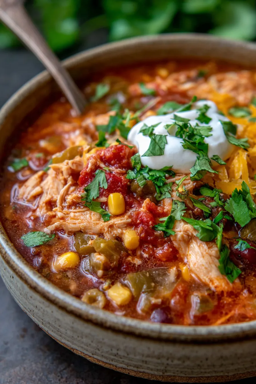 Crockpot Green Chile Chicken Soup - ingredients on counter before cooking