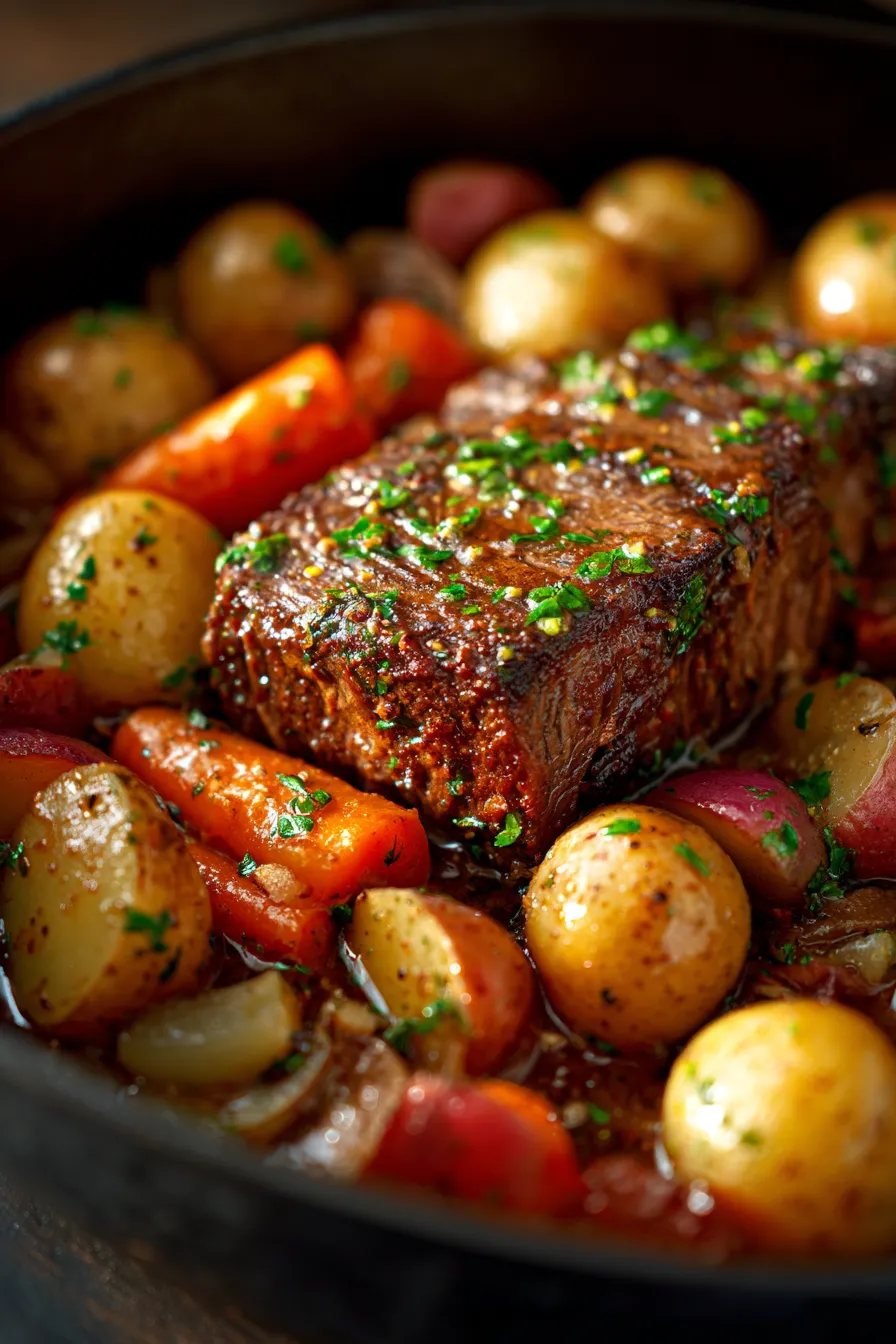 Dutch Oven Pot Roast (One-Pot Dinner)-ingredients-prep