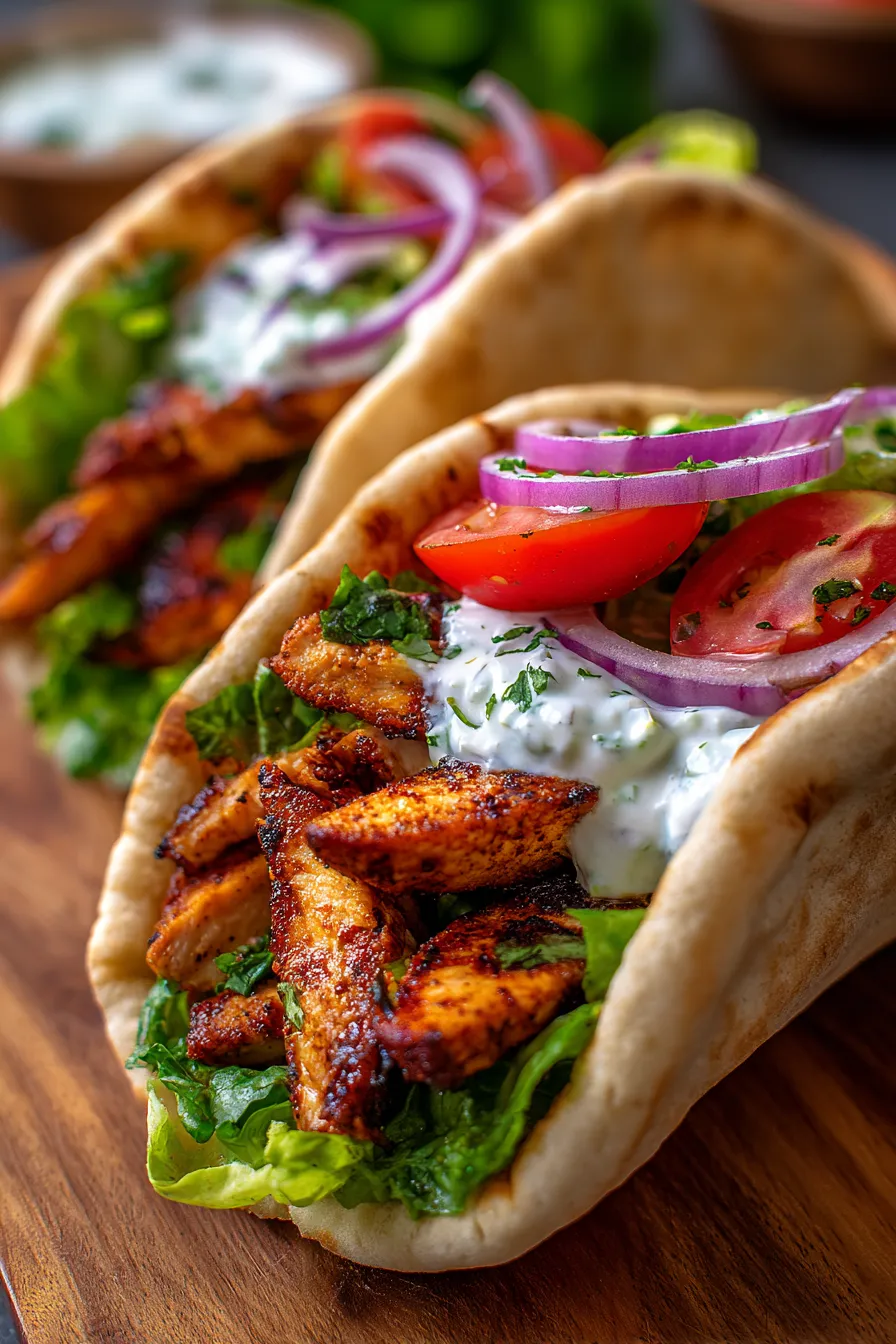 Easy Chicken Gyros at Home-ingredients-mise-en-place