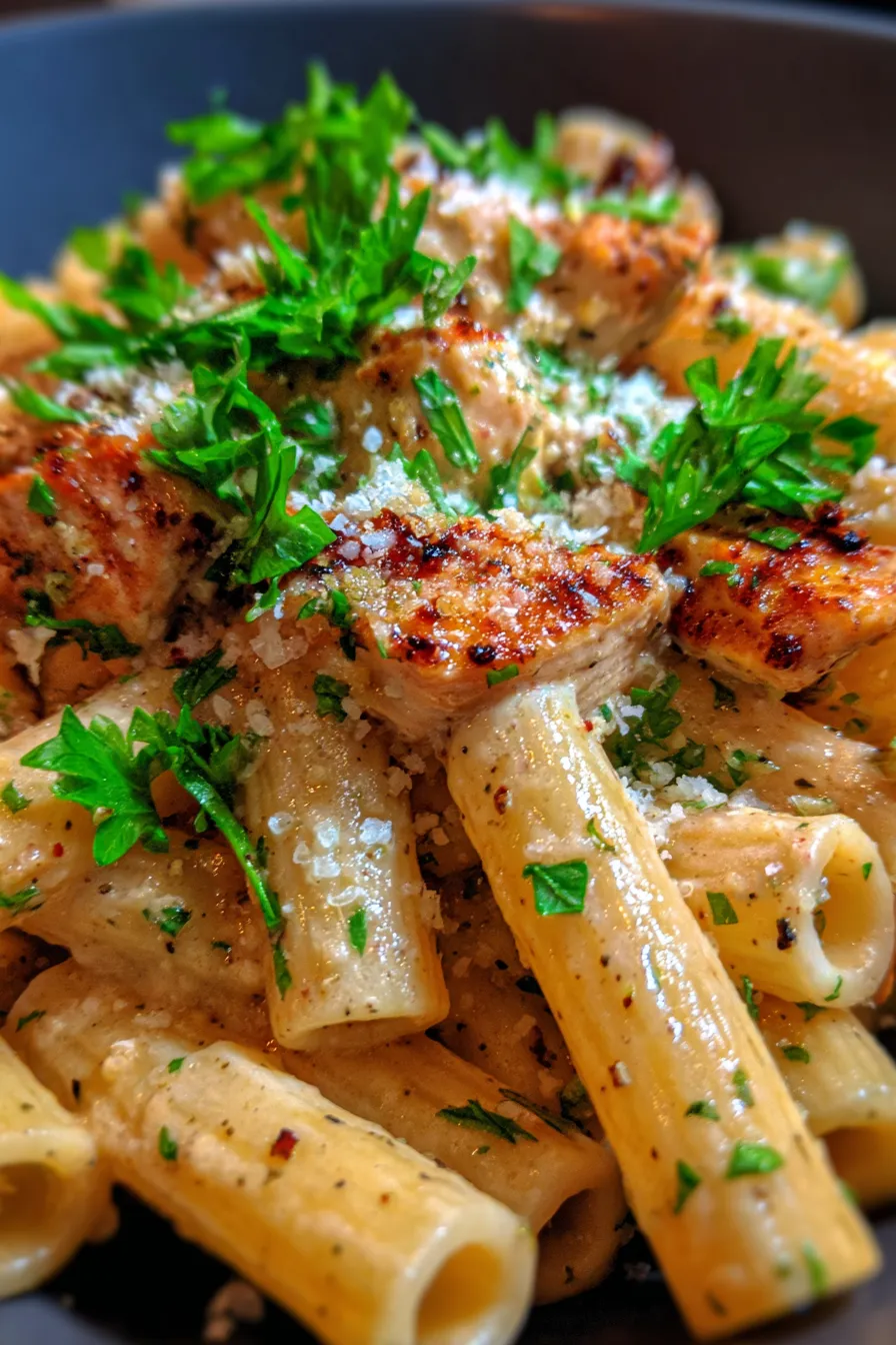 Easy Crockpot Garlic Parmesan Chicken Pasta-ingredients-prepped