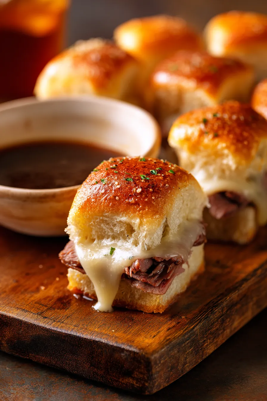Easy French Dip Sliders (Oven-Baked Dinner Rolls)-ingredients-flatlay