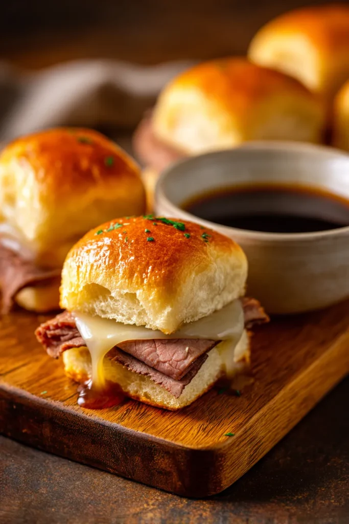 Easy French Dip Sliders | Oven-Baked Dinner Rolls Recipe