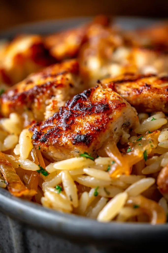 French Onion Chicken Orzo Casserole: Ultimate Comfort Food