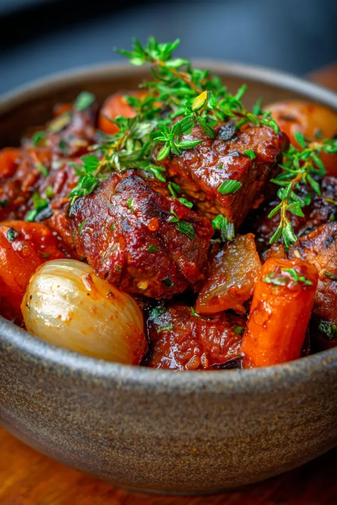 Classic French-Style Beef Stew: Red Wine & Herb Comfort Food