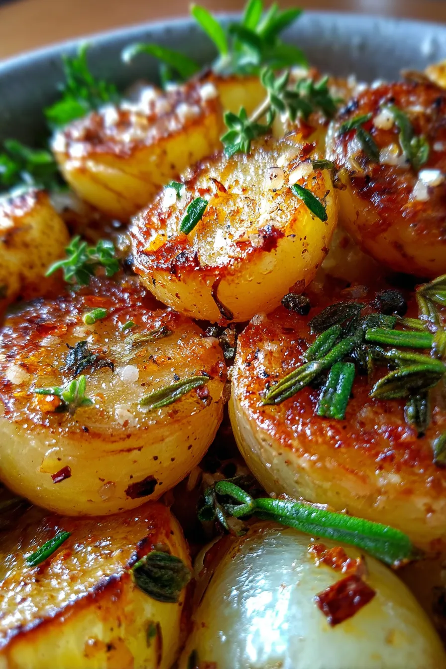 Garlic Herb Onions served