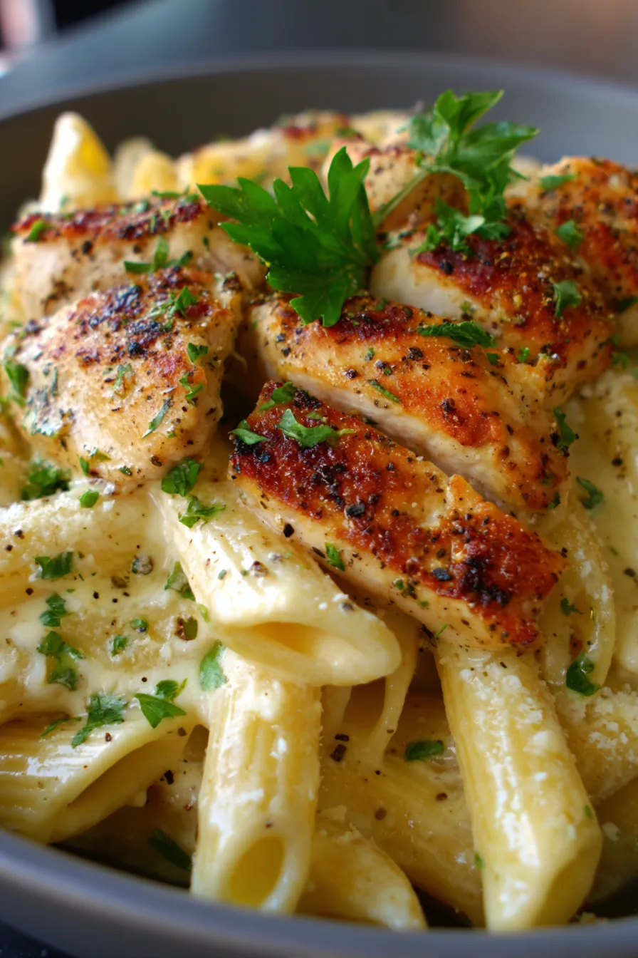 Garlic Parmesan Chicken Pasta-ingredients-group