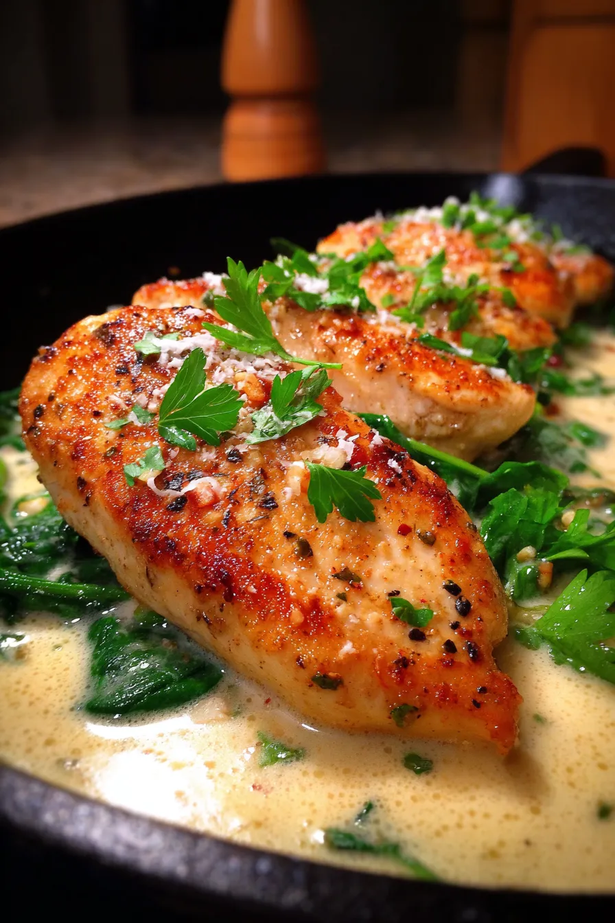 Garlic Parmesan Chicken-skillet-ingredients