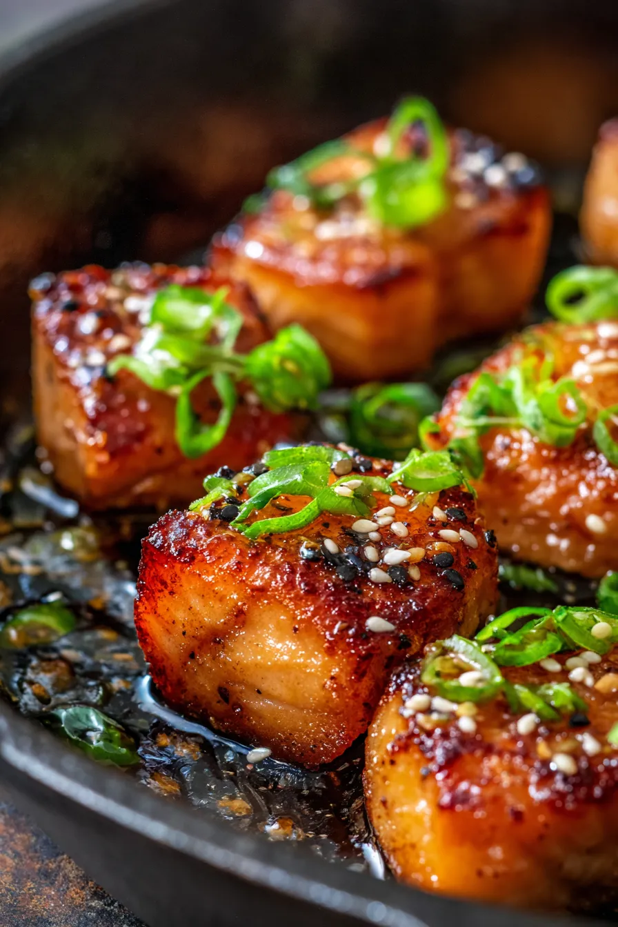 glazed salmon bites platter