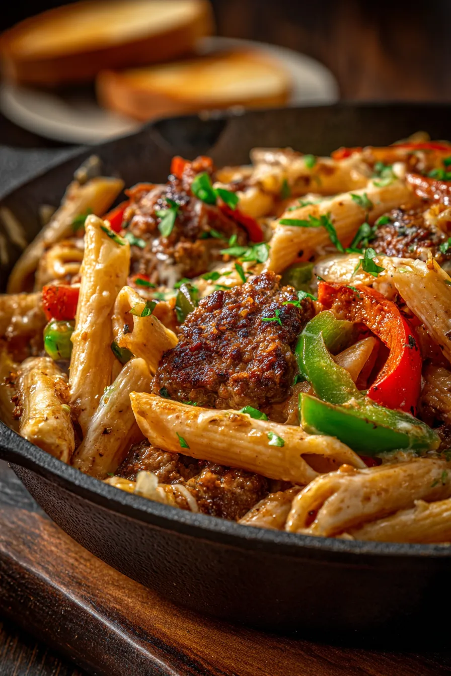 ground beef pasta skillet meal