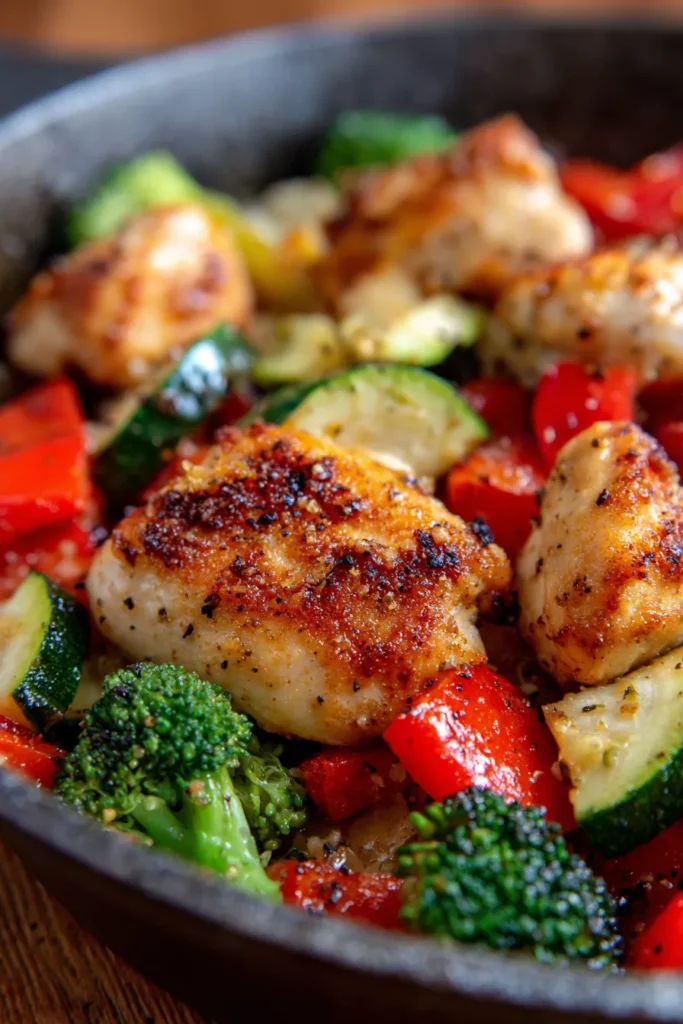 Healthy Chicken & Veg Skillet – Easy One-Pan Dinner Recipe