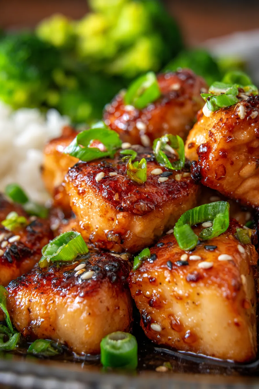 Honey Garlic Chicken in 20 Minutes-plated-side-view