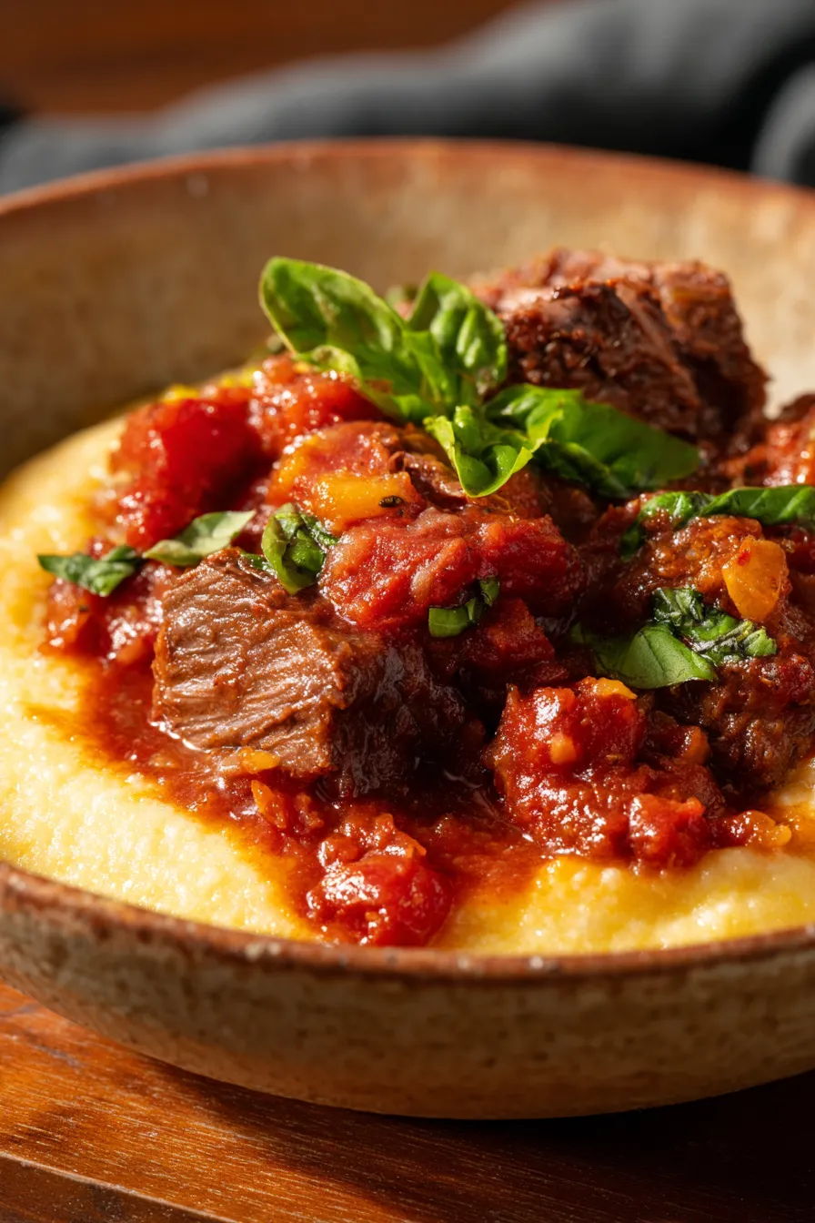 Italian Slow Cooker Pot Roast (Stracotto Style)-ingredients-rustic wood table