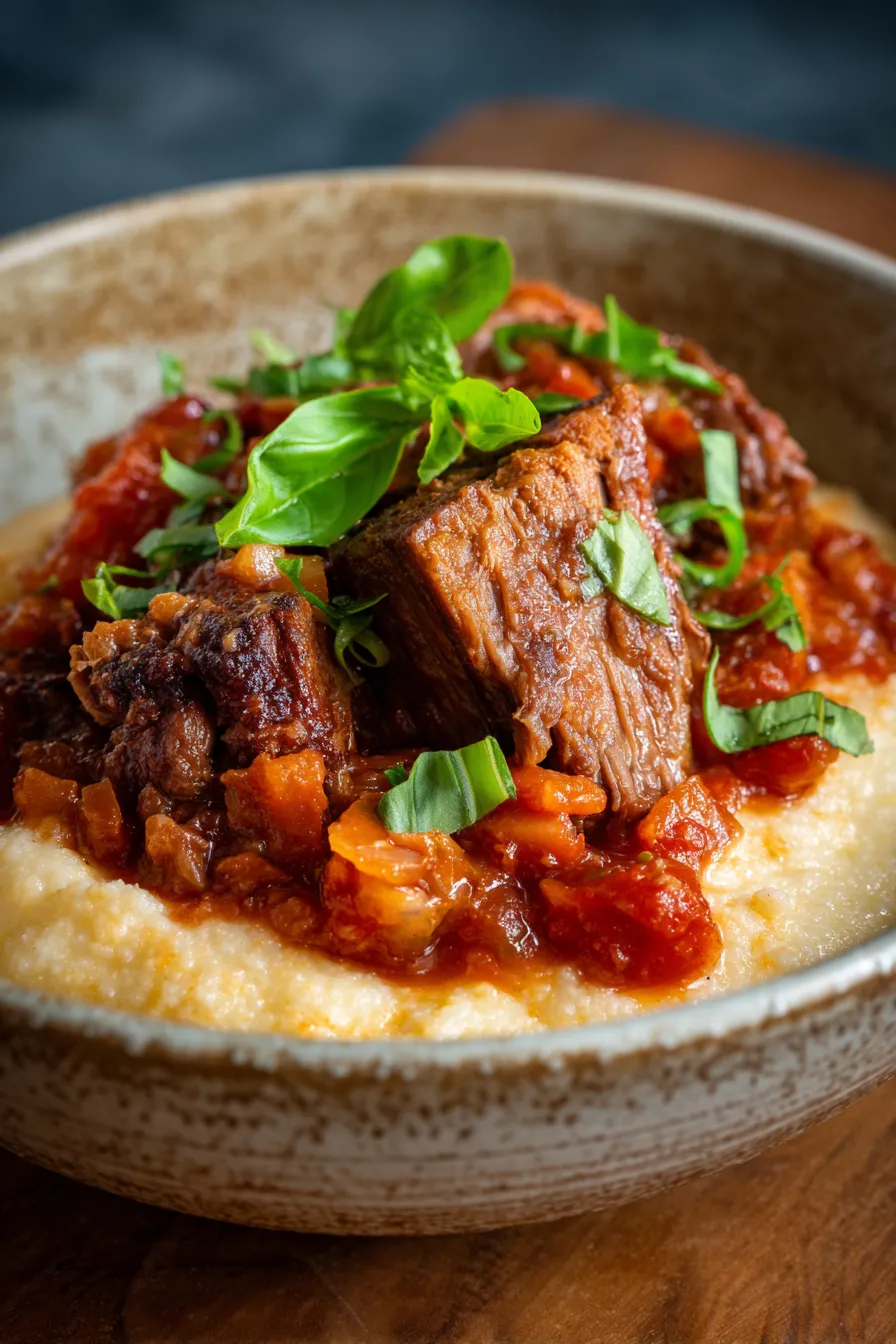 Italian Slow Cooker Pot Roast (Stracotto Style)-texture-shredded beef closeup