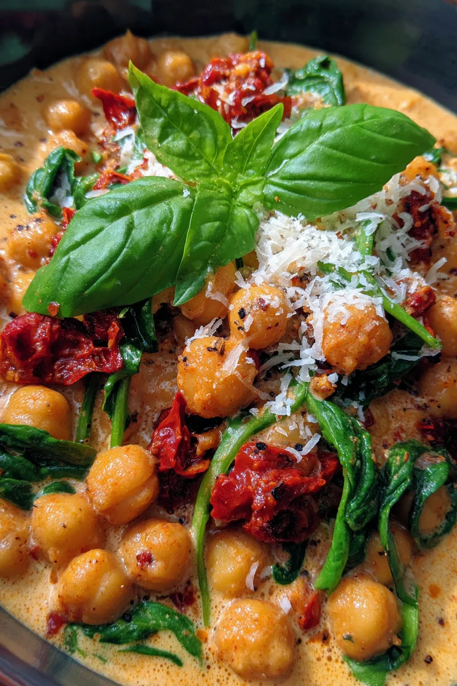 Marry Me Chickpeas in Creamy Sauce-texture-closeup