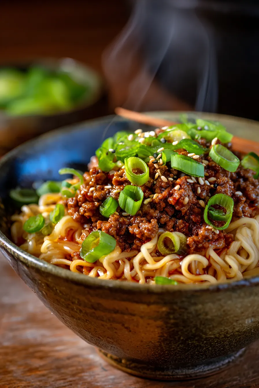 Mongolian Ground Beef Noodles-ingredients-fresh