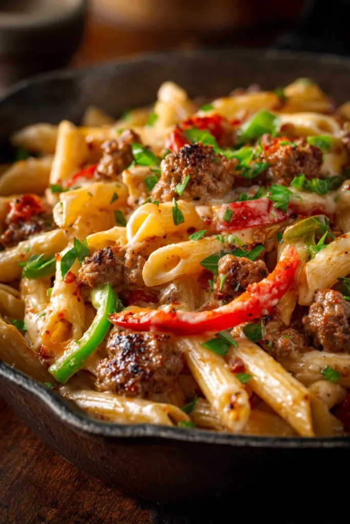 Philly Cheesesteak Pasta: Ultimate Creamy Family Dinner