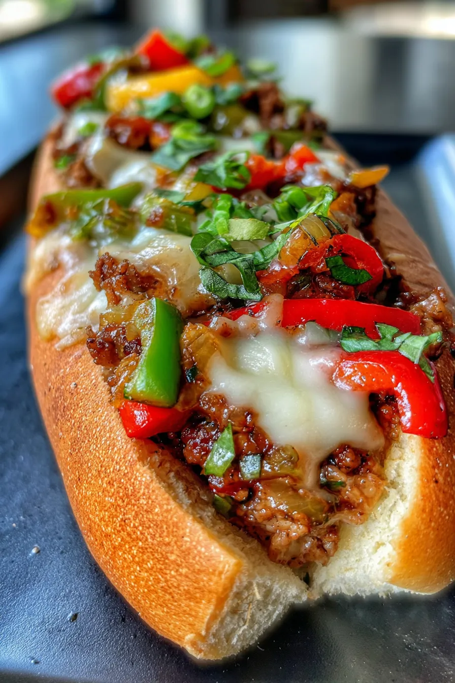 Philly Cheesesteak Sloppy Joes-texture-melty