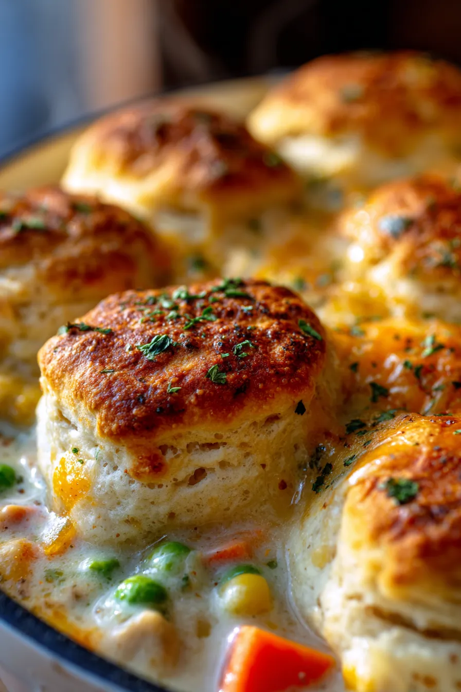 Red Lobster Biscuit Chicken Pot Pie Copycat-garlicky-biscuits