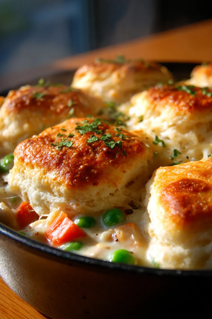 Red Lobster Biscuit Chicken Pot Pie Copycat-texture-closeup