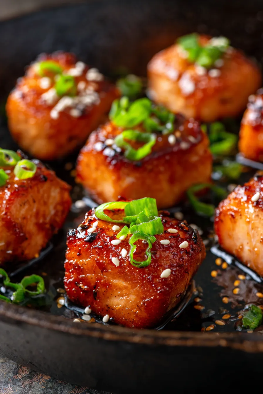 salmon bites ingredients prep