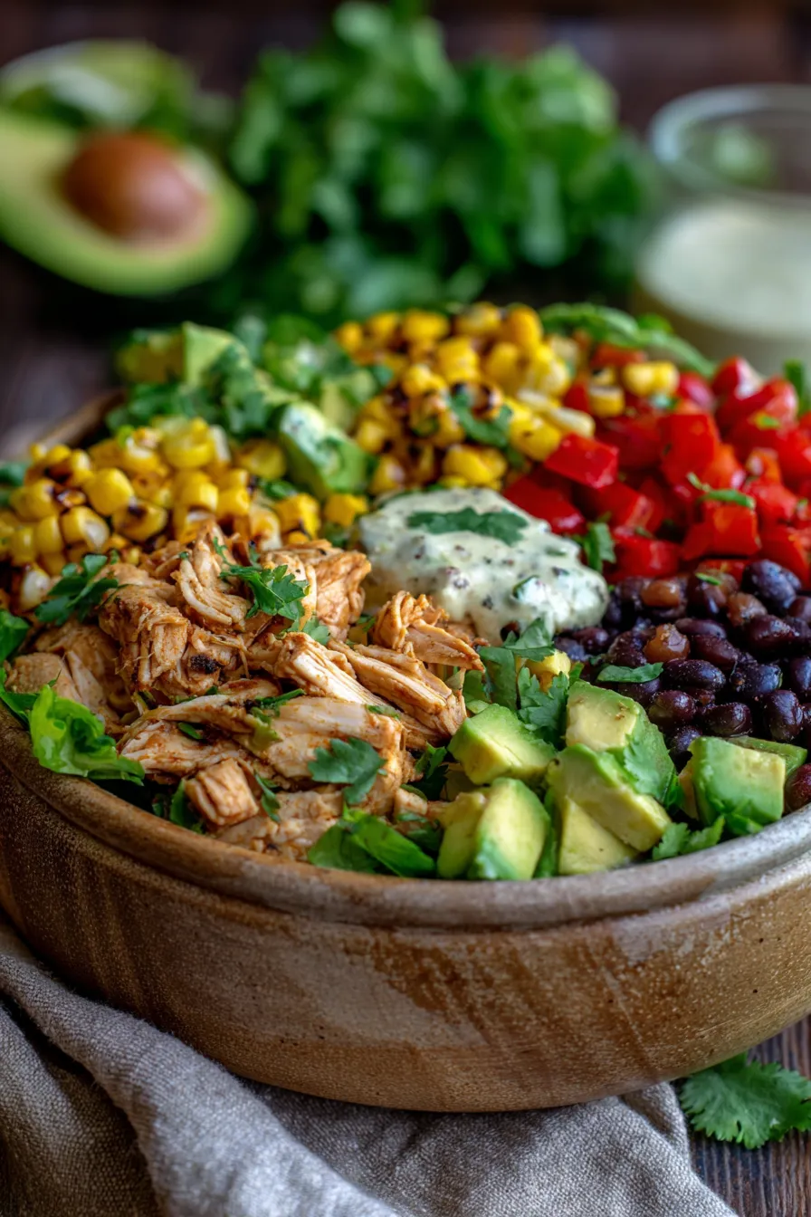 Southwest Chicken Salad-closeup-texture