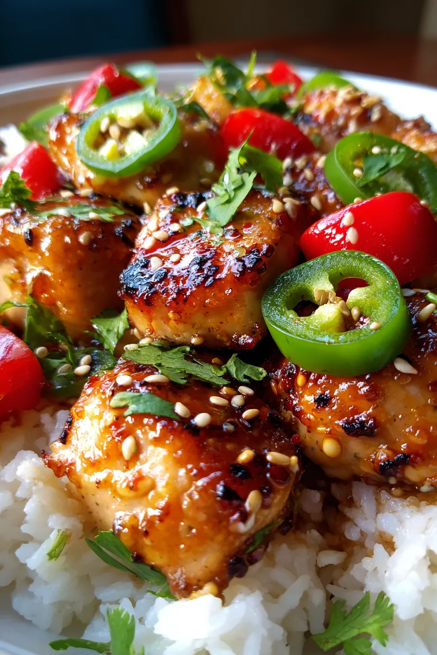 Spicy Jalapeño Chicken for Weeknight Dinner-cooking-process-sauce