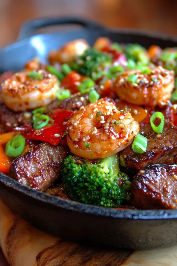 Sizzling Steak & Shrimp Stir-Fry: High-Protein Dinner!