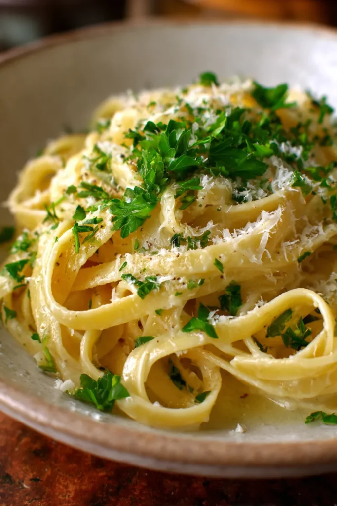 Quick & Creamy 5-Ingredient Garlic Parmesan Pasta (20-Min)