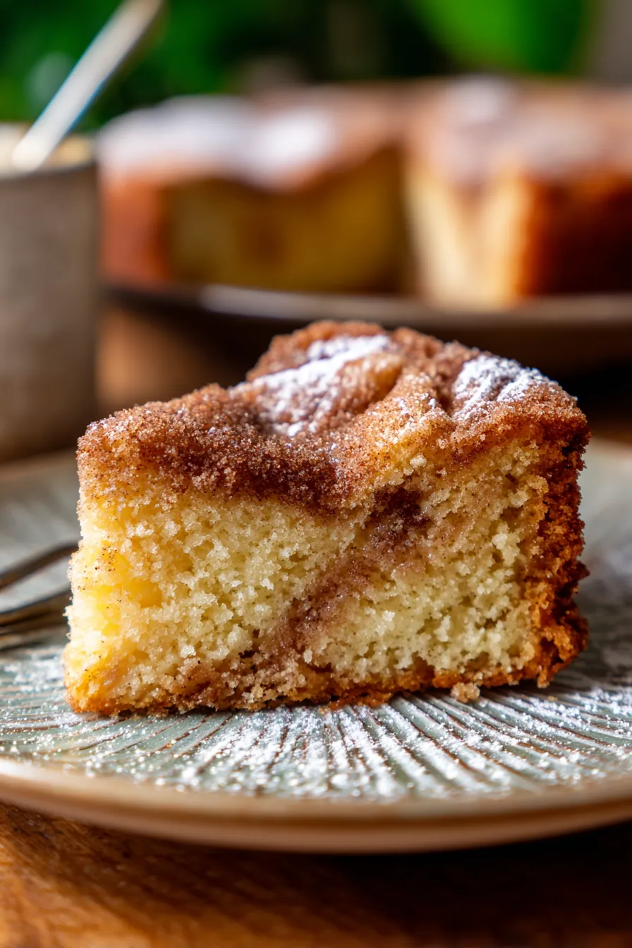 Amish Cinnamon Sugar Coffee Cake - warming ingredients, preparation, cozy kitchen