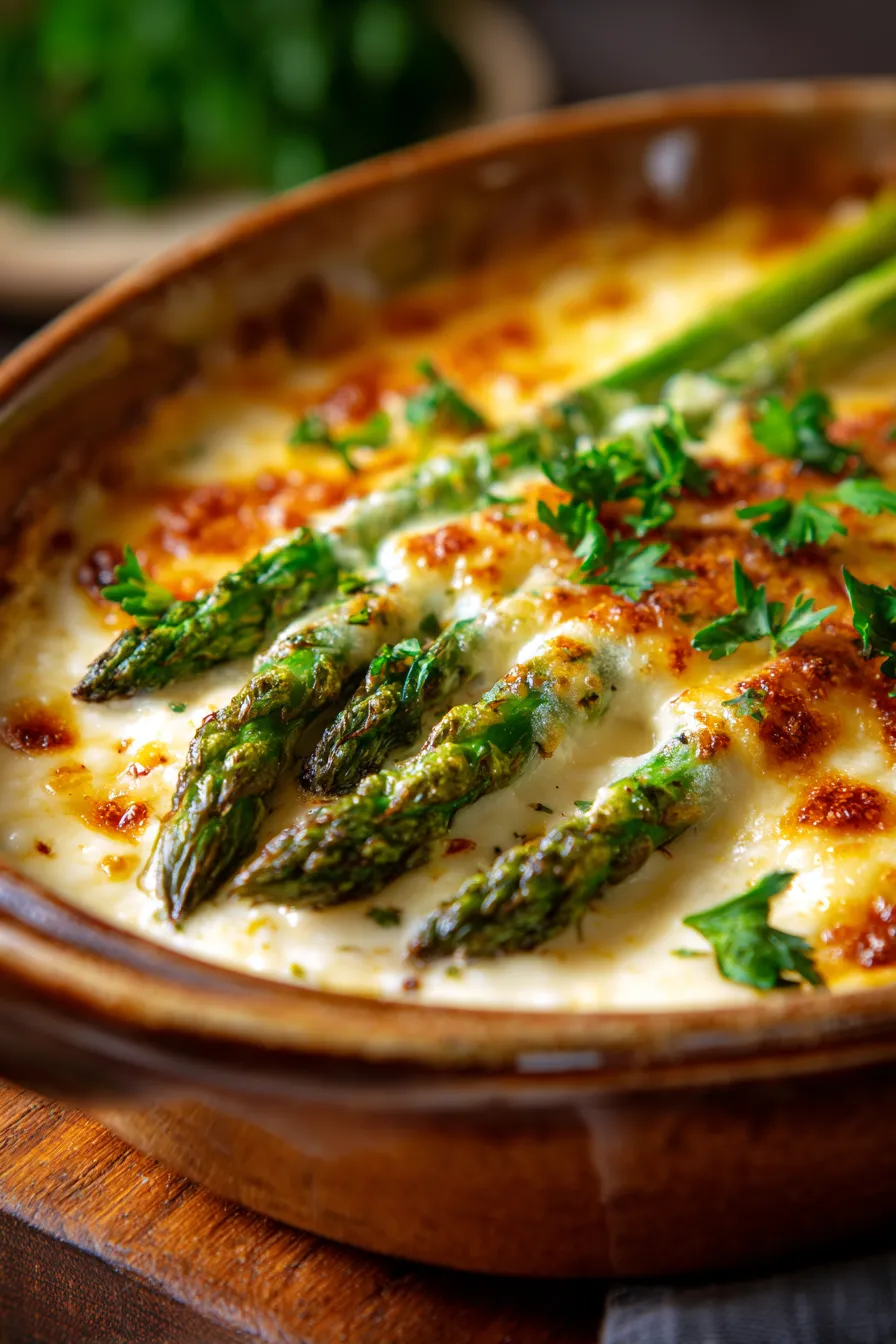 Asparagus Casserole-creamy-texture-scoop