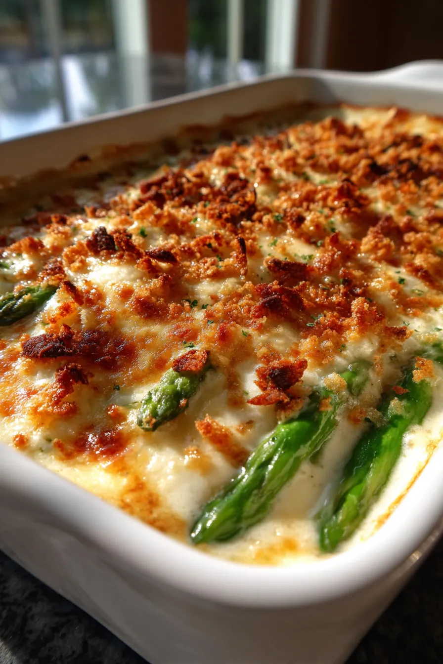 asparagus casserole overhead