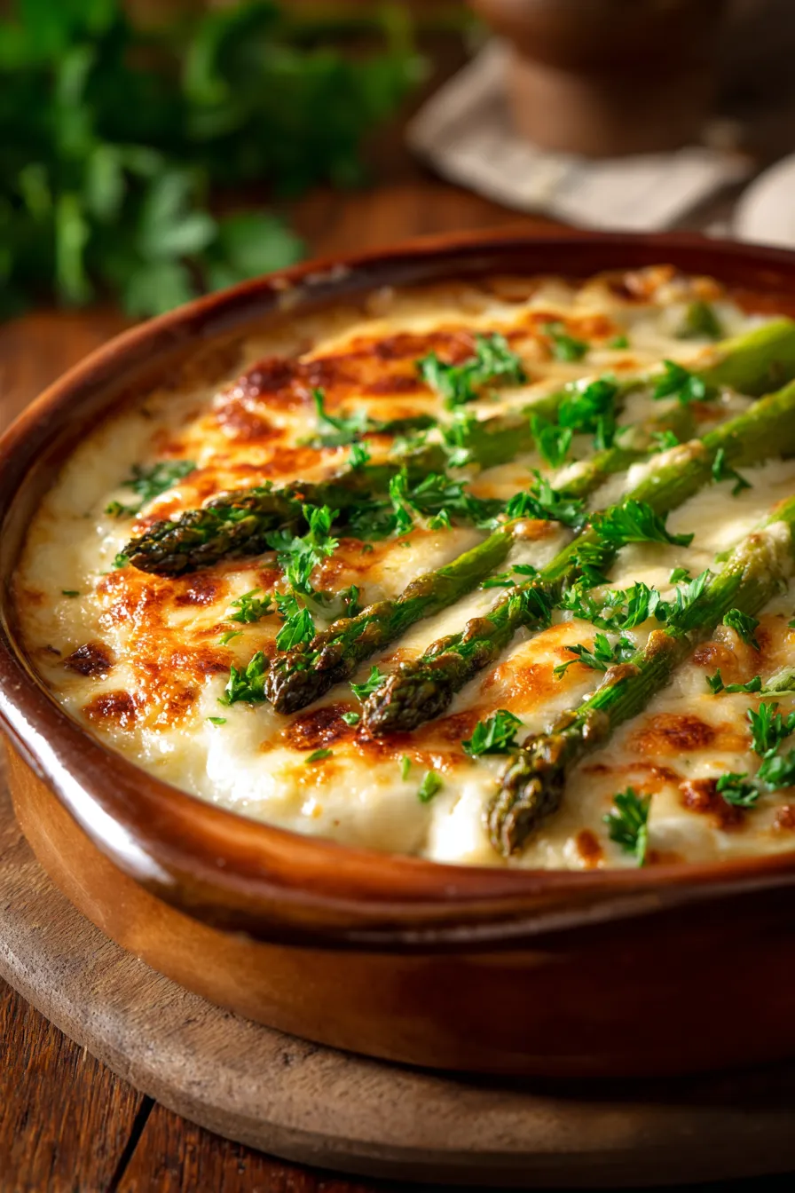 Asparagus Casserole-served-dinner-table