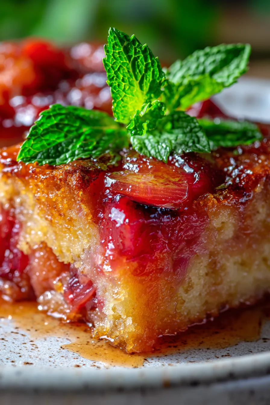 Baked Sticky Rhubarb Pudding – Easy Cooking Ideas-ingredients-composition