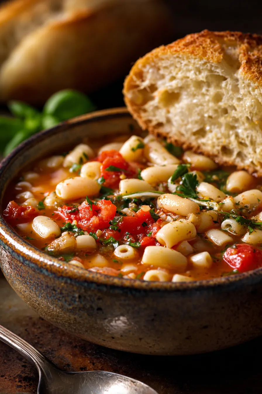 Barefoot Contessa Pasta Fagioli Recipe - An Organized Chaos-garnished-sideview