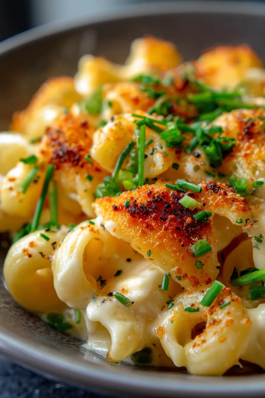 Brie Mac and Cheese: Creamy Comfort in Every Bite-closeup-texture