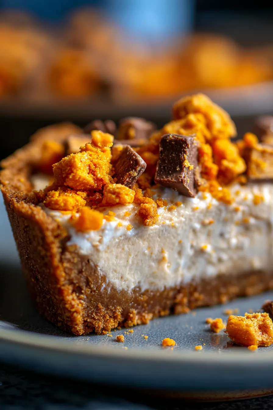Butterfinger Pie-slice-closeup