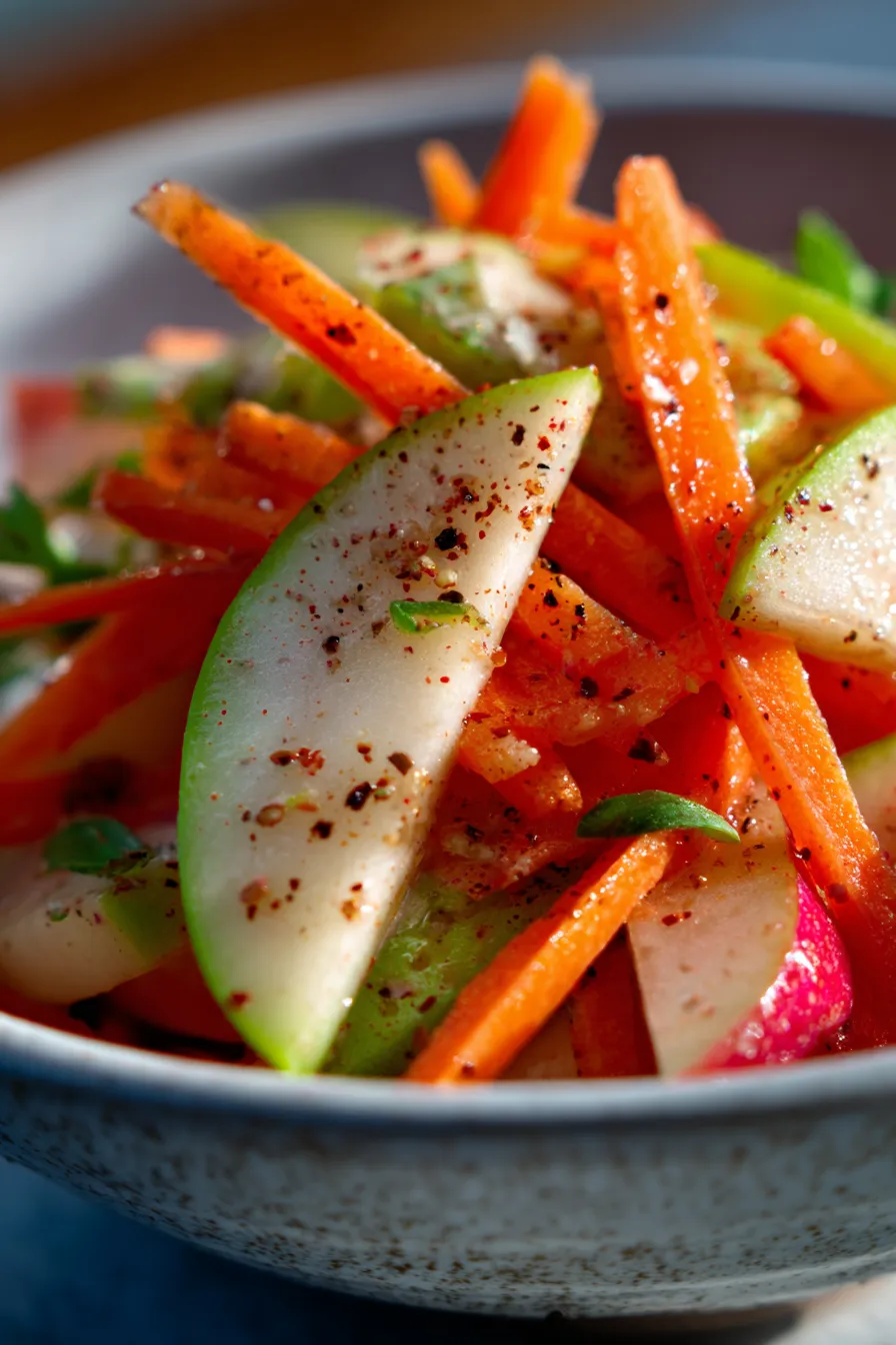 Carrot Apple Salad-serving-spoon